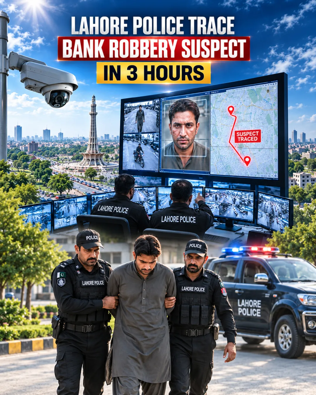 Lahore Police Trace Bank Robbery Suspect In 3 Hours