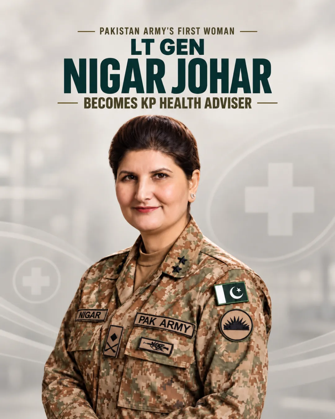 Pakistan Army’s First Woman Lt Gen Nigar Johar Becomes KP Health Adviser