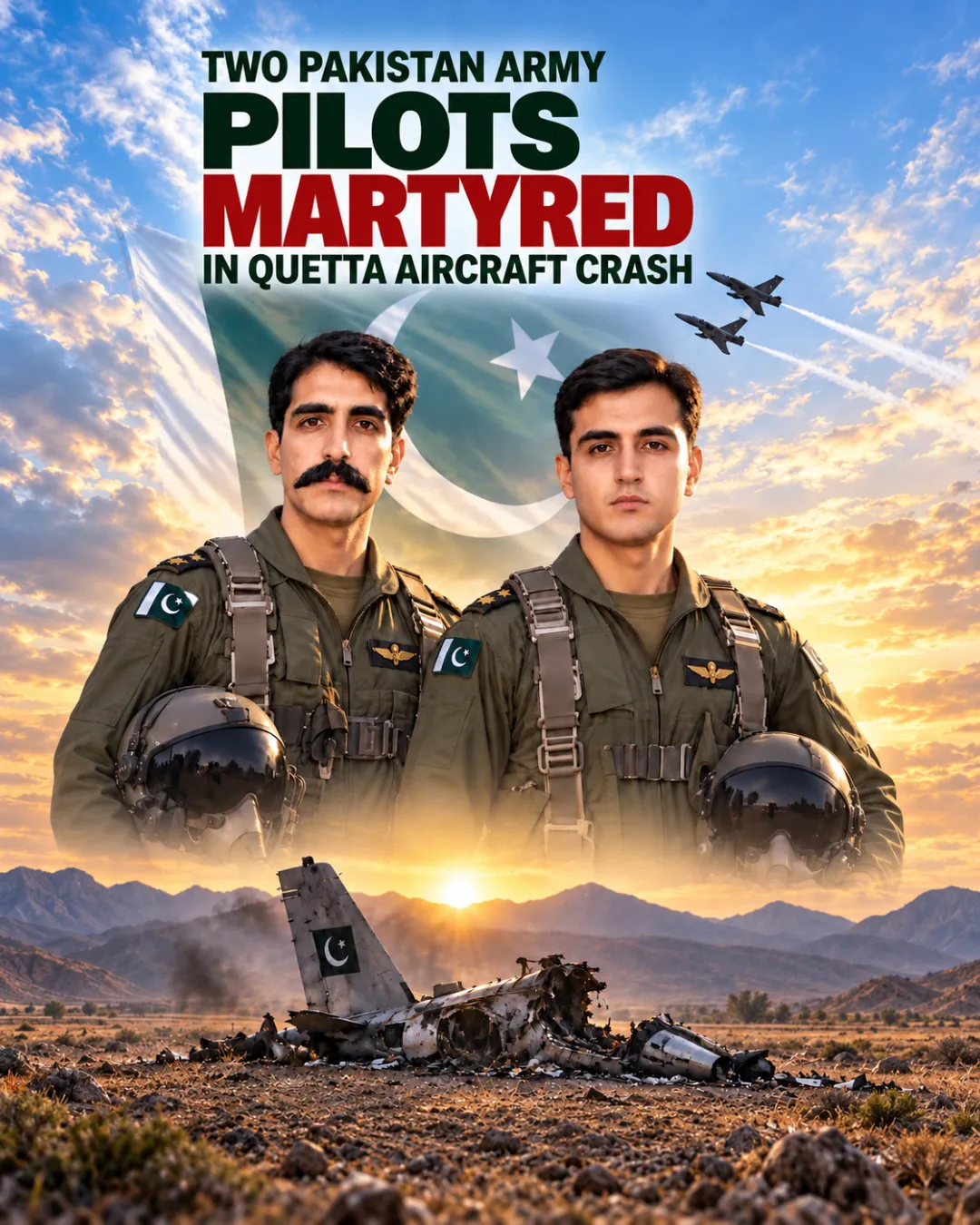 Two Pakistan Army Pilots Martyred In Quetta Aircraft Crash