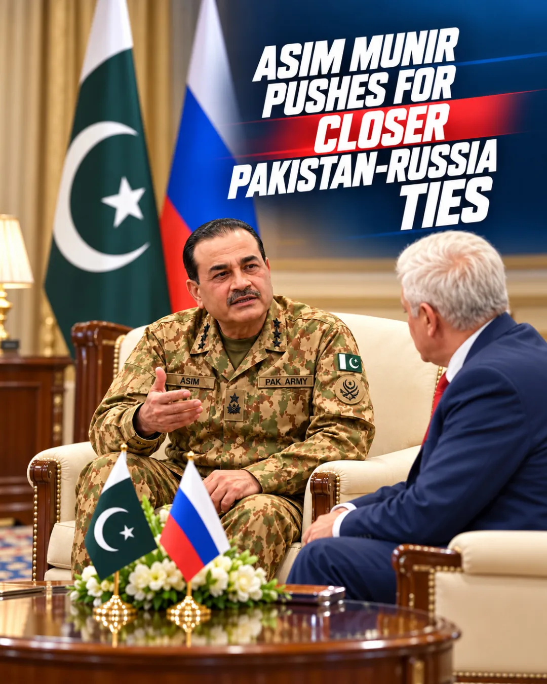 Asim Munir Pushes For Closer Pakistan-Russia Ties