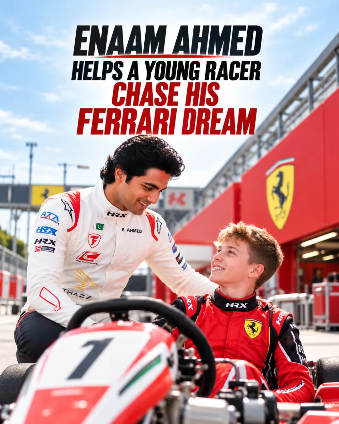Enaam Ahmed Helps A Young Racer Chase His Ferrari Dream