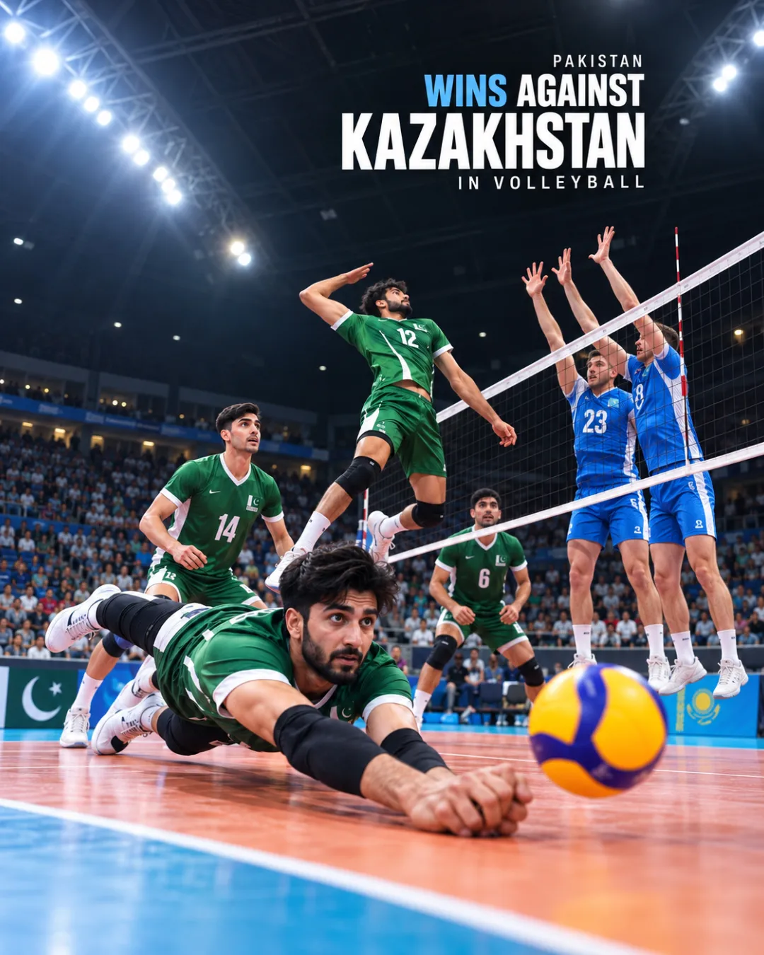 Pakistan Wins Against Kazakhstan In Volleyball