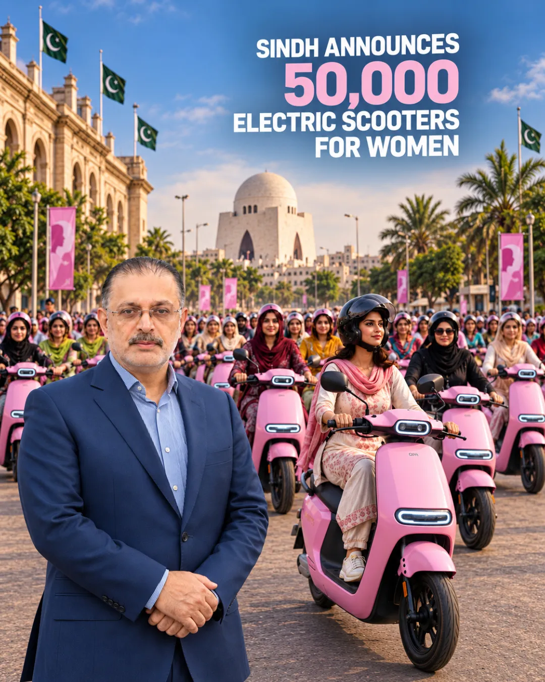 Sindh Announces 50,000 Electric Scooters For Women