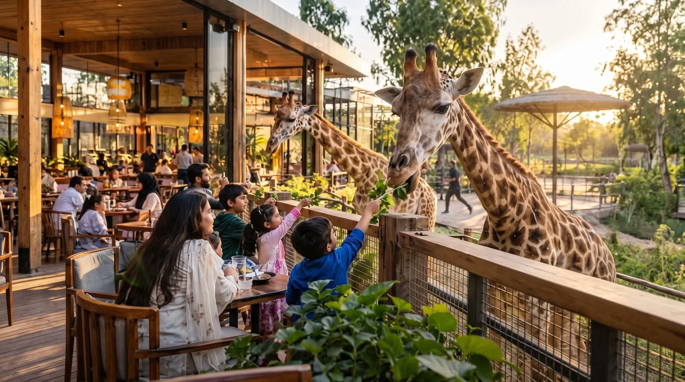 The Giraffes Behind The Attraction